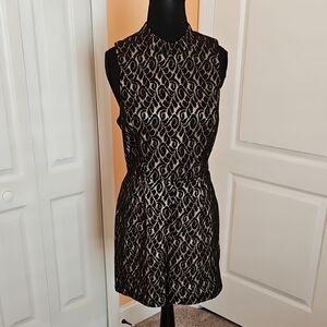 Charlotte Russe Black and Goldish Skort Dress Size L